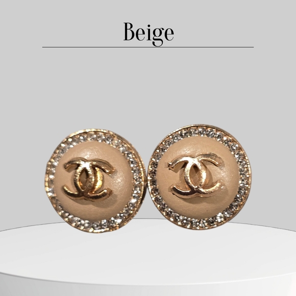 Gold Sparkle Round Chic Earrings - Picture 8 of 9